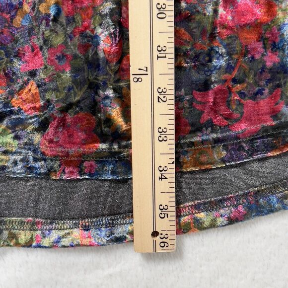 Natural Life Stella Velvet Babydoll Mini Dress Womens Sz L Floral V-Neck Boho - Picture 14 of 14